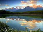 Reflections of Mountains on Lake
